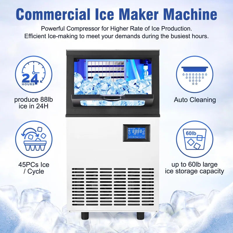 Babevy 85 lb. Daily Production Freestanding Ice Maker